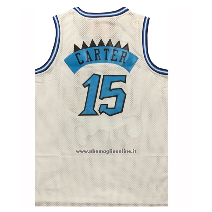 Maglia Toronto Raptors Vince Carter No 15 Mitchell & Ness 1998-99 Bianco3